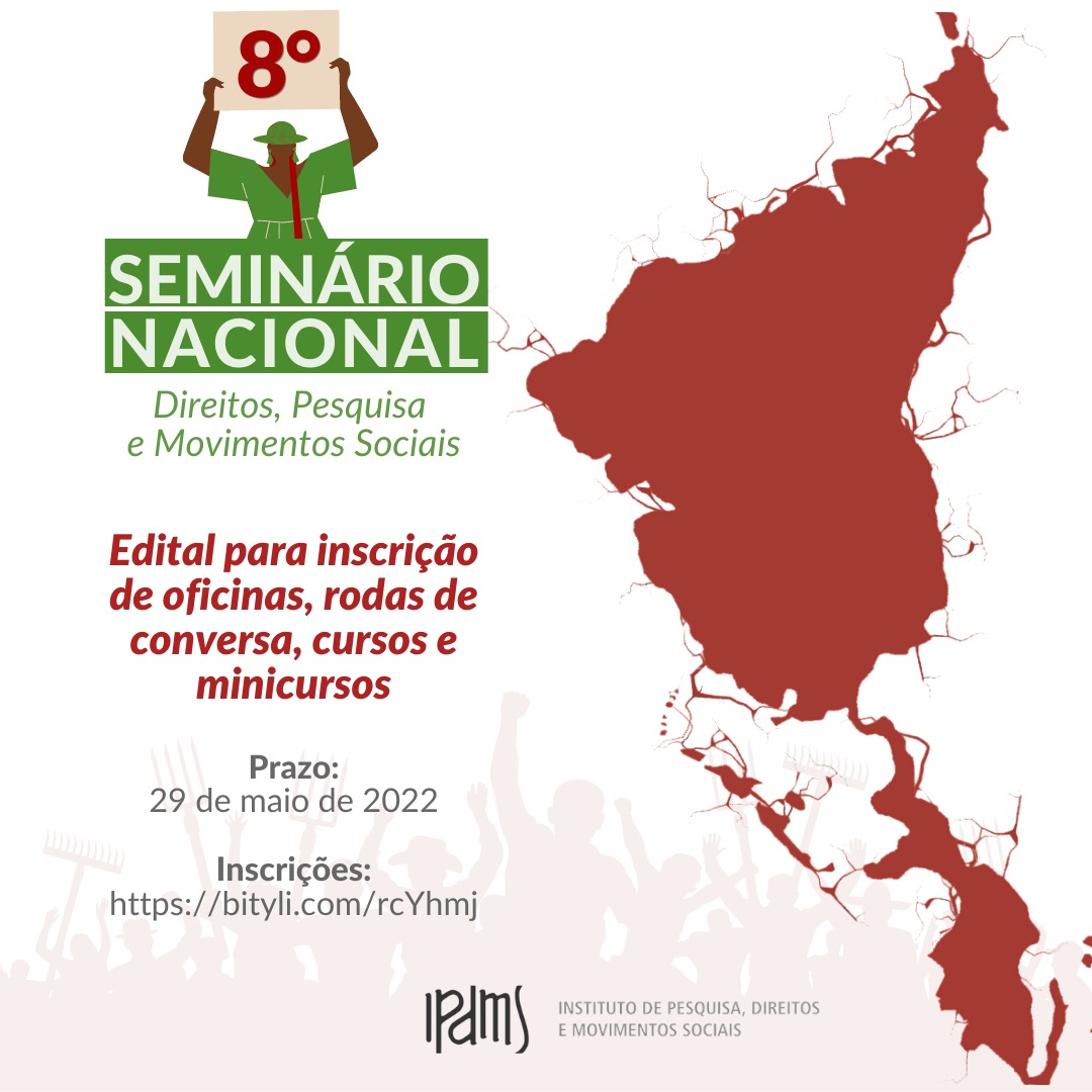 8º Seminário: Edital para inscrição de oficinas, rodas de conversa, cursos e minicursos